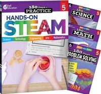Produktbild: 180 Days(r) Steam, Science, Math, & Problem Solving Grade 5: 4-Book Set