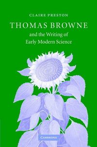 Produktbild: Thomas Browne and the Writing of Early Modern Science