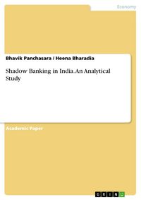 Produktbild: Shadow Banking in India. An Analytical Study