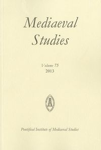 Produktbild: Mediaeval Studies 75 (2013)