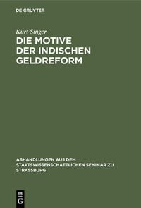 Produktbild: Die Motive der indischen Geldreform