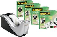 Bild vom Artikel Scotch® Tischabroller C60, silber/schwarz inkl. 4 Rollen Scotch® Magic(TM) 810 19 mm x 33 m vom Autor 