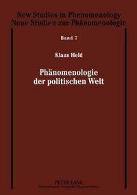 Produktbild: Ph&auml;nomenologie der politischen Welt