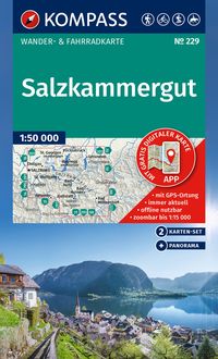 Produktbild: KOMPASS Wanderkarten-Set 229 Salzkammergut (2 Karten) 1:50.000