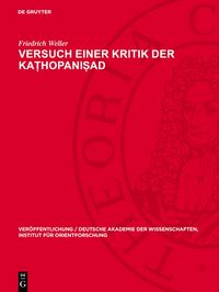 Produktbild: Versuch einer Kritik der Kaṭhopaniṣad