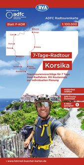 Produktbild: BVA ADFC Radtourenkarte 7-Tage-Radtour Korsika, 1:100.000
