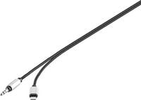 Produktbild: Renkforce RF-3432028 Apple Lightning / Klinke Audio Anschlusskabel [1x Apple Lightning-Stecker - 1x Klinkenstecker 3.5 mm] 1.20m