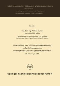 Produktbild: Untersuchung der Wirkungsgradverbesserung an Spaltd&uuml;sensystemen durch optimale Gestaltung des Diffusorauslaufs