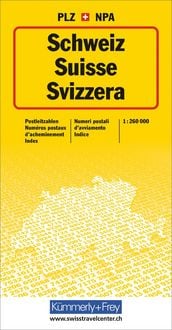 Produktbild: Schweiz, Postleitzahlenkarte
