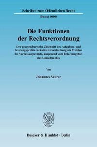 Produktbild: Die Funktionen der Rechtsverordnung.