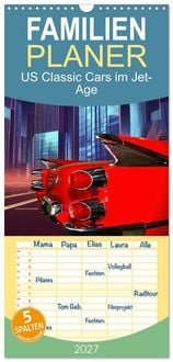 Produktbild: Familienplaner 2027 - US Classic Cars im Jet-Age mit 5 Spalten (Wandkalender, 21 x 45 cm) CALVENDO