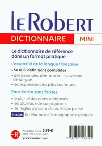 Dictionnaire Le Robert Mini von Taschenbuch 978 2 321