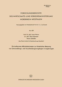 Produktbild: Ein isothermes Mikrokalorimeter zur kinetischen Messung von Umwandlungs- und Ausscheidungsvorg&auml;ngen in Legierungen
