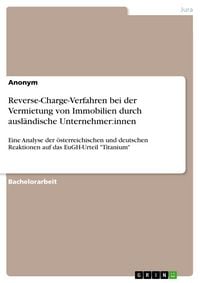 Produktbild: Reverse-Charge-Verfahren bei der Vermietung von Immobilien durch ausl&auml;ndische Unternehmer:innen