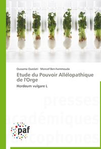 Produktbild: Etude du Pouvoir All&eacute;lopathique de l'Orge