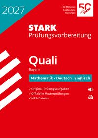 Produktbild: STARK Mathematik, Deutsch, Englisch 9. Klasse - Quali Mittelschule 2027 Bayern - Pr&uuml;fungsvorbereitung