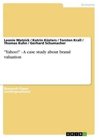 Produktbild: "Yahoo!" - A case study about brand valuation