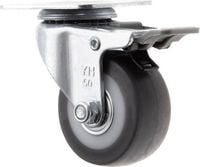 Produktbild: TOOLCRAFT TO-5137869 Lenkrolle mit Feststellbremse und Anschraubplatte 50 mm Tragf&auml;higkeit (max.): 50 kg
