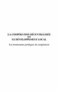 Produktbild: La cooperation decentralisee et le developpement local