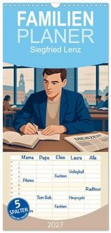 Produktbild: Familienplaner 2027 - Siegfried Lenz mit 5 Spalten (Wandkalender, 21 x 45 cm) CALVENDO