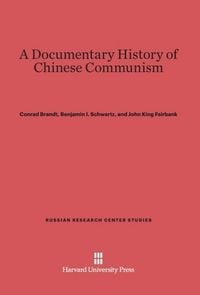 Produktbild: A Documentary History of Chinese Communism