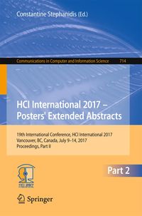 Produktbild: HCI International 2017 - Posters' Extended Abstracts