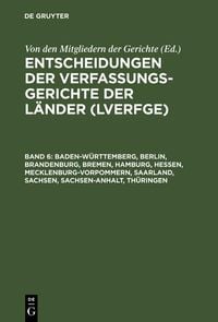 Produktbild: Baden-W&uuml;rttemberg, Berlin, Brandenburg, Bremen, Hamburg, Hessen, Mecklenburg-Vorpommern, Saarland, Sachsen, Sachsen-Anhalt, Th&uuml;ringen