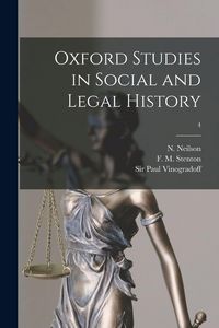Produktbild: Oxford Studies in Social and Legal History; 4