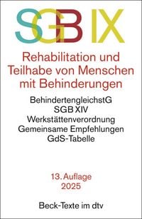 Produktbild: SGB IX Rehabilitation und Teilhabe von Menschen mit Behinderungen