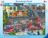 Bild vom Artikel Rahmenpuzzle Ravensburger Feuerwehreinsatz an den Bahngleisen 48 Teile vom Autor 