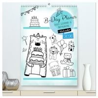 Produktbild: Geburtstagsplaner Doodle Tiere - F&uuml;r Termine, Geschenke, Eventdetails & mehr (hochwertiger Premium Wandkalender 2026 DIN A2 hoch), Kunstdruck in Hochglanz