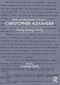 Produktbild: Early and Unpublished Writings of Christopher Alexander