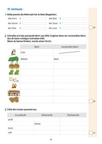 Übungsheft mit Tests in Deutsch 3. Klasse