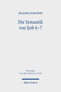 Produktbild: Die Semantik von Ijob 6-7