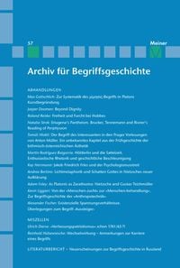 Produktbild: Archiv f&uuml;r Begriffsgeschichte. Band 57