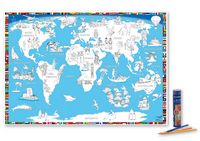 Produktbild: Poster &bdquo;Malkarte Welt&ldquo;