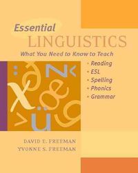 Produktbild: Essential Linguistics: What You Need to Know to Teach Reading, ESL, Spelling, Phonics, and Grammar