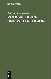 Produktbild: Volksreligion und Weltreligion