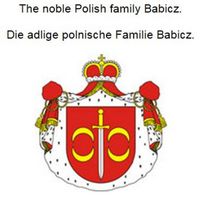 Produktbild: The noble Polish family Babicz. Die adlige polnische Familie Babicz.