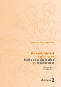 Produktbild: Barwerttafeln und capitalisator / Tables de capitalisation et capitalisateur