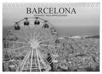 Produktbild: Barcelona Schwarz / Wei&szlig; Impressionen (Tischkalender 2026 DIN A5 quer), CALVENDO Monatskalender