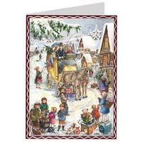 Produktbild: Postkarten-Adventskalender "Hurra die Kutsche kommt"