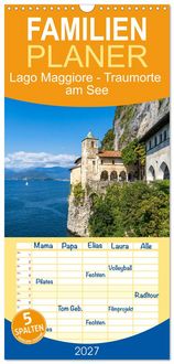 Produktbild: Familienplaner 2027 - Lago Maggiore - Traumorte am See mit 5 Spalten (Wandkalender, 21 x 45 cm) CALVENDO