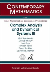 Produktbild: Complex Analysis and Dynamical Systems III