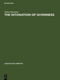 Produktbild: The Intonation of Givenness