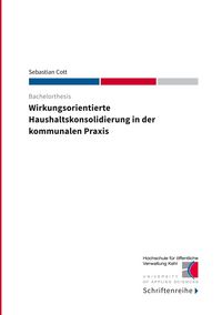 Produktbild: Wirkungsorientierte Haushaltskonsolidierung in der kommunalen Praxis