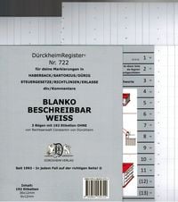 Produktbild: D&uuml;rckheimRegister&reg; BLANKO-WEISS beschreibbar f&uuml;r Gesetzessammlungen