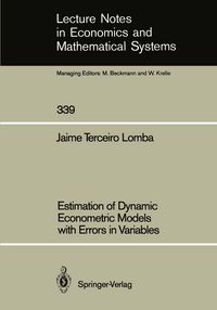 Produktbild: Estimation of Dynamic Econometric Models with Errors in Variables
