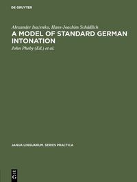 Produktbild: A model of standard German intonation