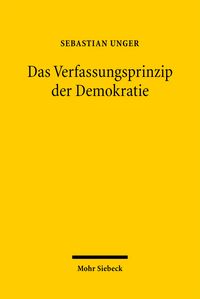 Produktbild: Das Verfassungsprinzip der Demokratie